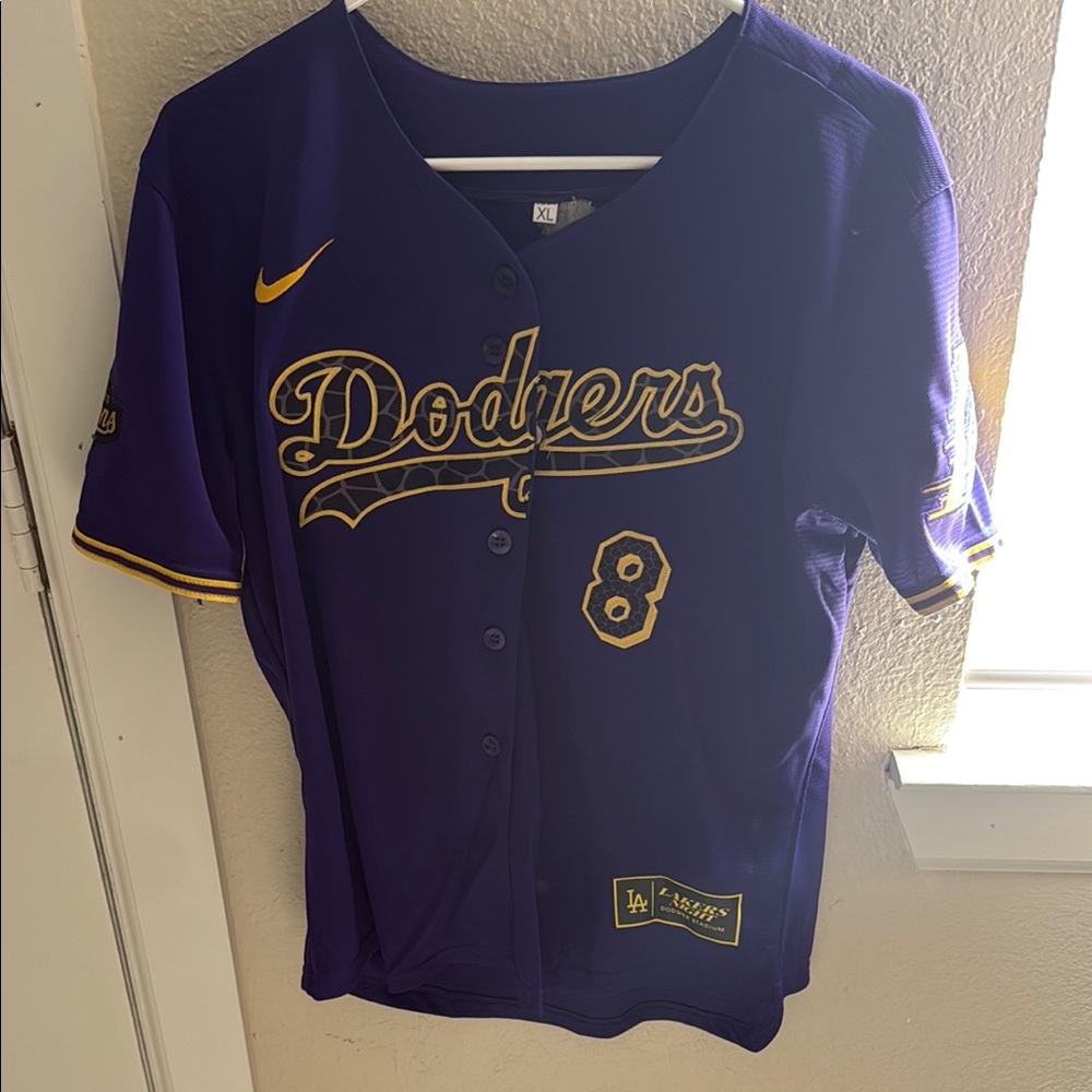 Los Angeles Dodgers Purple & Gold Jersey #8